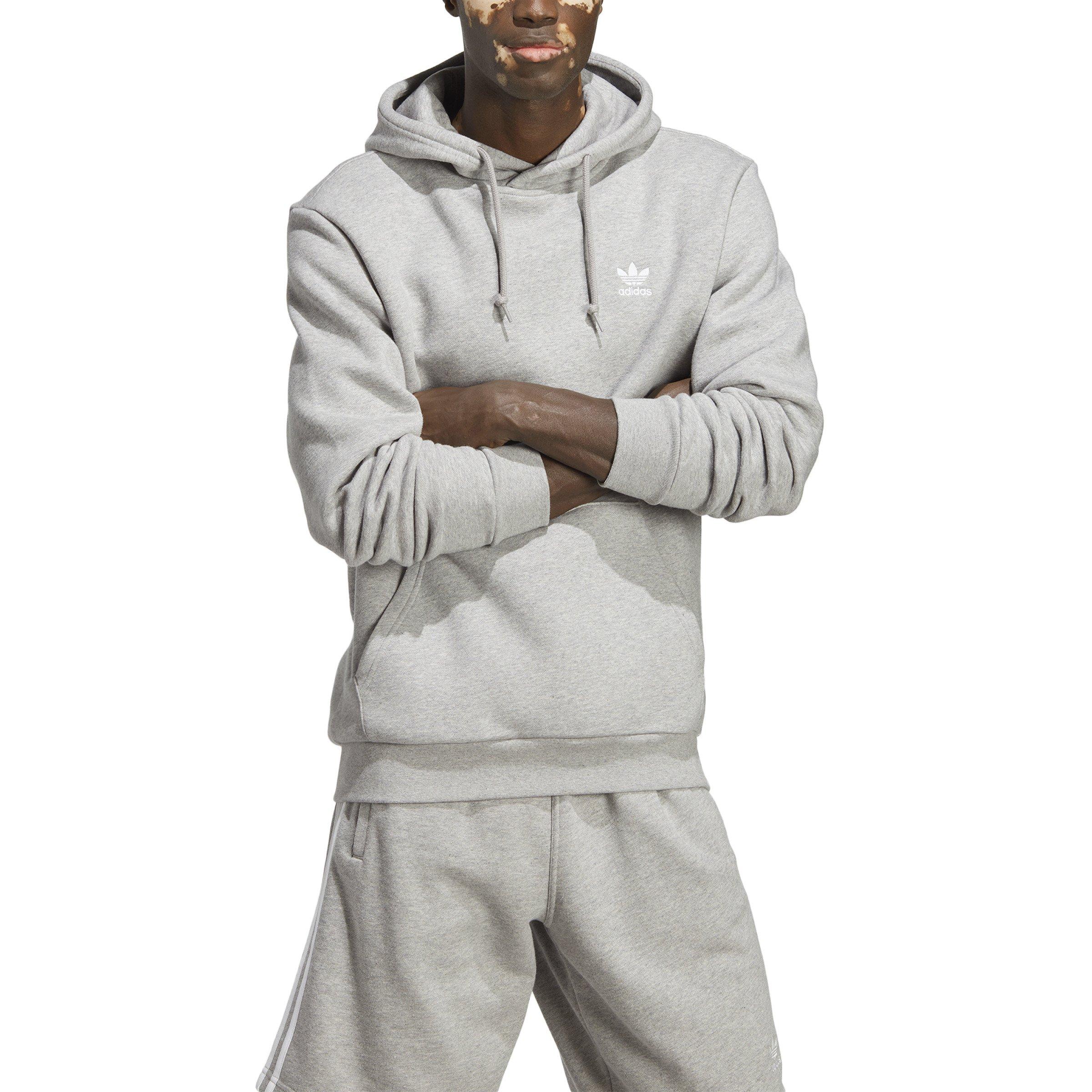 Adidas originals essential online hoodie grey